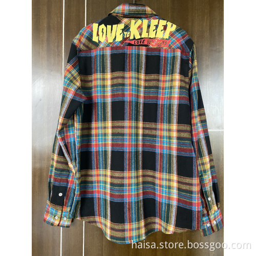 Oversize Newly 100% Cotton Men's Plaid Shirt